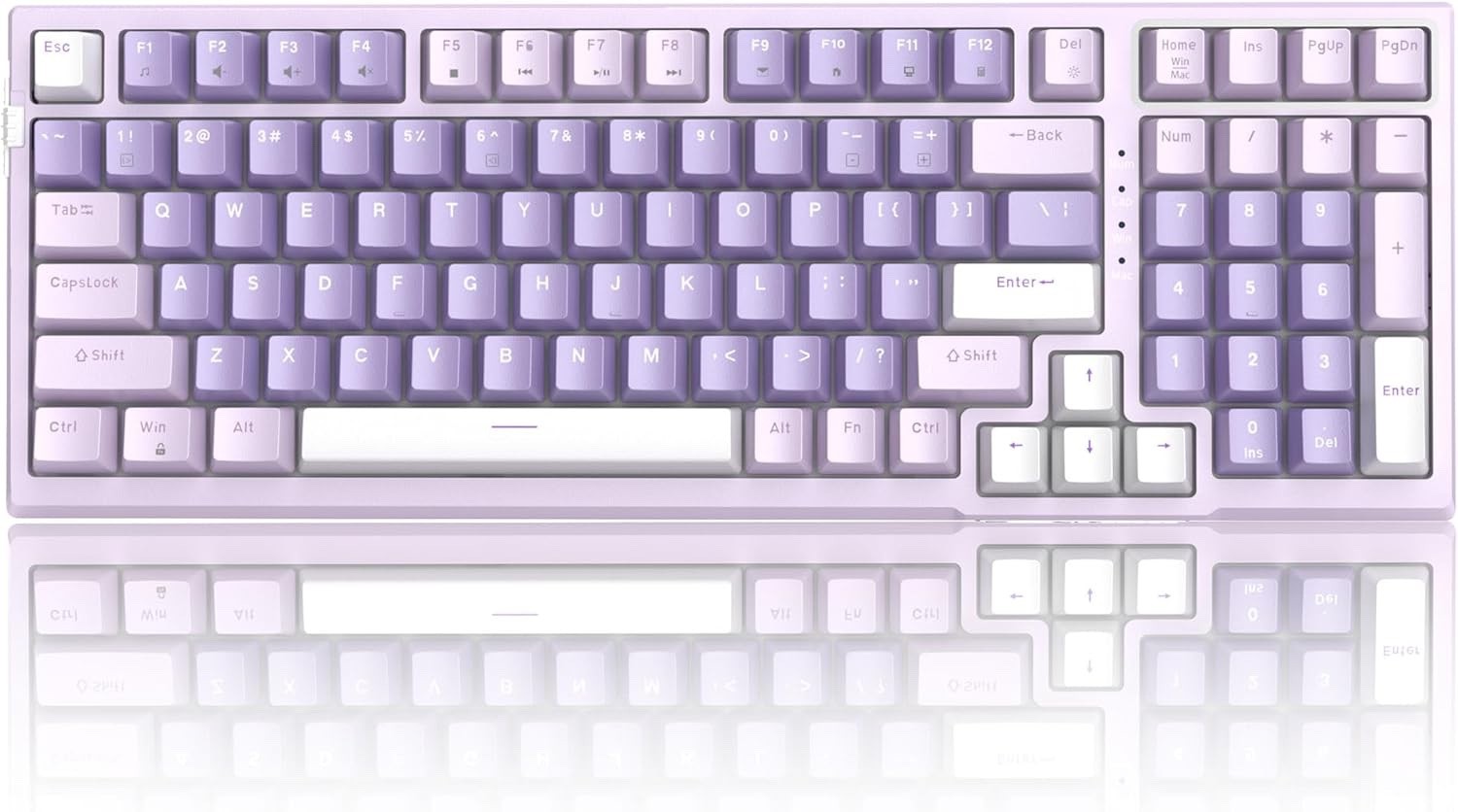 SKY98 Violet Wired Gasket Keyboard, Creamy Violet Switches, Hot-swappable, RGB