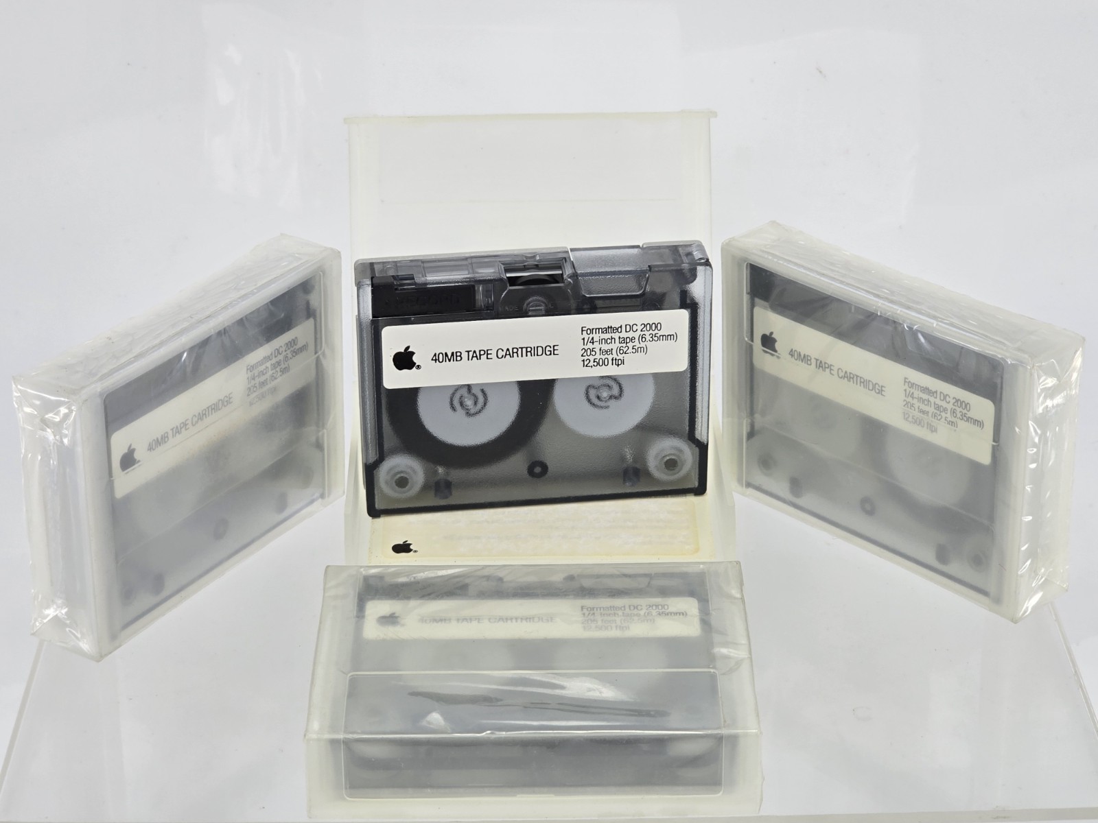 4 Lot Apple 40MB 40SC Tape Backup Cassette - M2640 SCSI Macintosh NOS OEM MO132