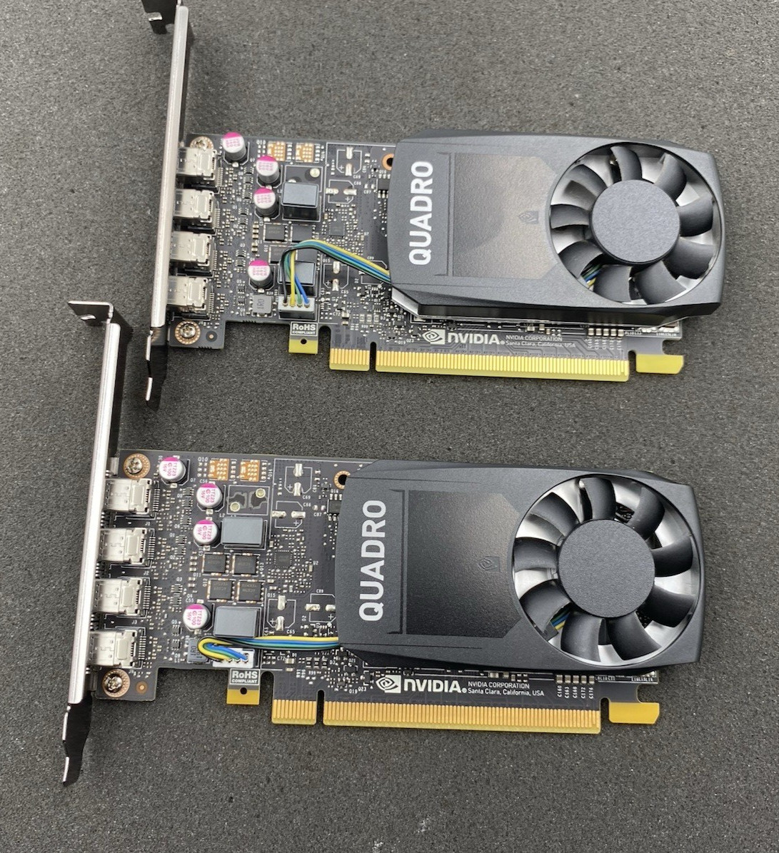 LOT OF 2 NVIDIA Quadro P1000 900-5G212-0150-000 4GB High Profile Graphics Card