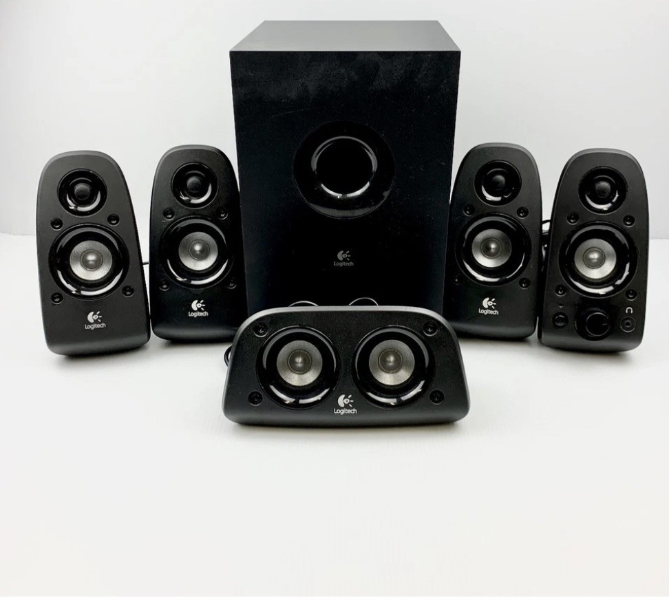 Logitech Z506 Surround Sound 5.1 Home Theater PC Speaker System Subwoofer 6pc VG