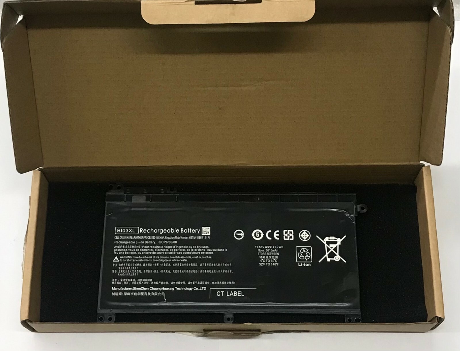 For HP Pavilion Notebook Laptop Battery BI03XL X360 13-U Series  HSTNN-UB6W 