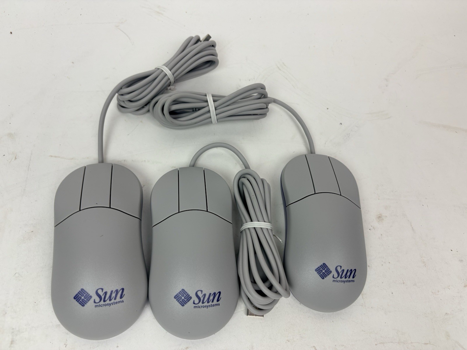 Sun Microsystems Crossbow 370-3632-01 Type 6 USB 3-Button Mouse Lot (3) New NOS