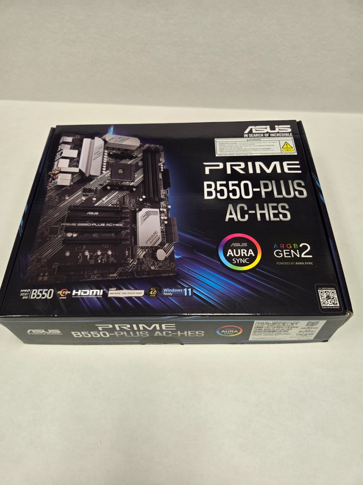 ASUS PRIME B550-PLUS AMD Socket AM4 DDR4 ATX Motherboard GEN-2