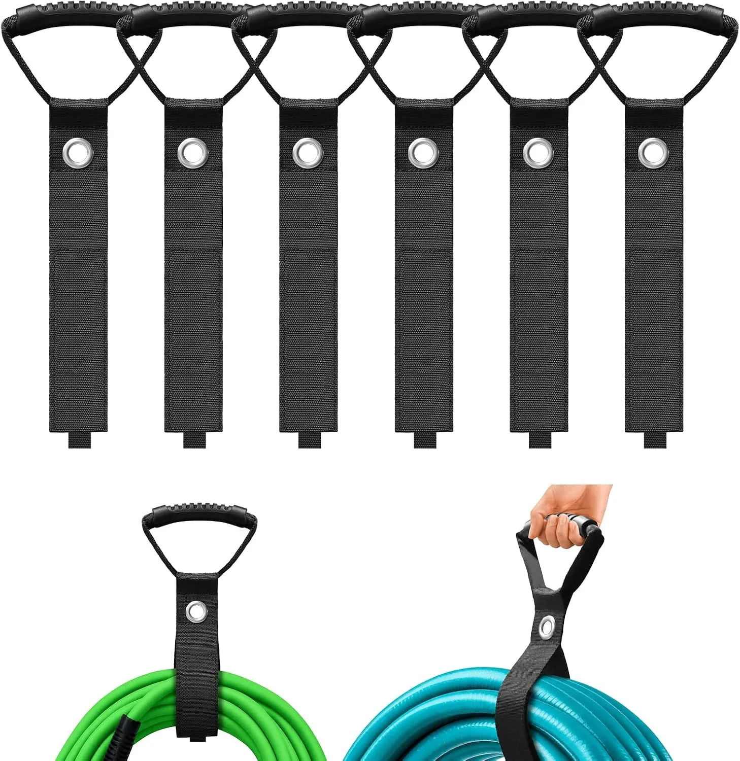 28 Inch Heavy Duty Storage Straps 6 Pack Adjustable Hook And Loop Cable Organ...