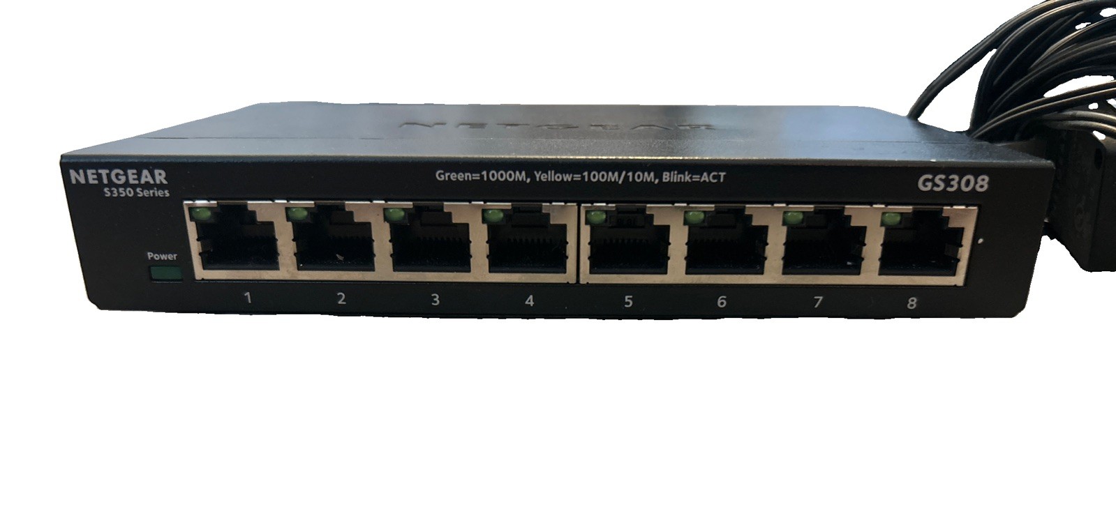 NETGEAR  8 Gigabit Port Unmanaged Swicth Ethernet Power Cable Included GS308v3