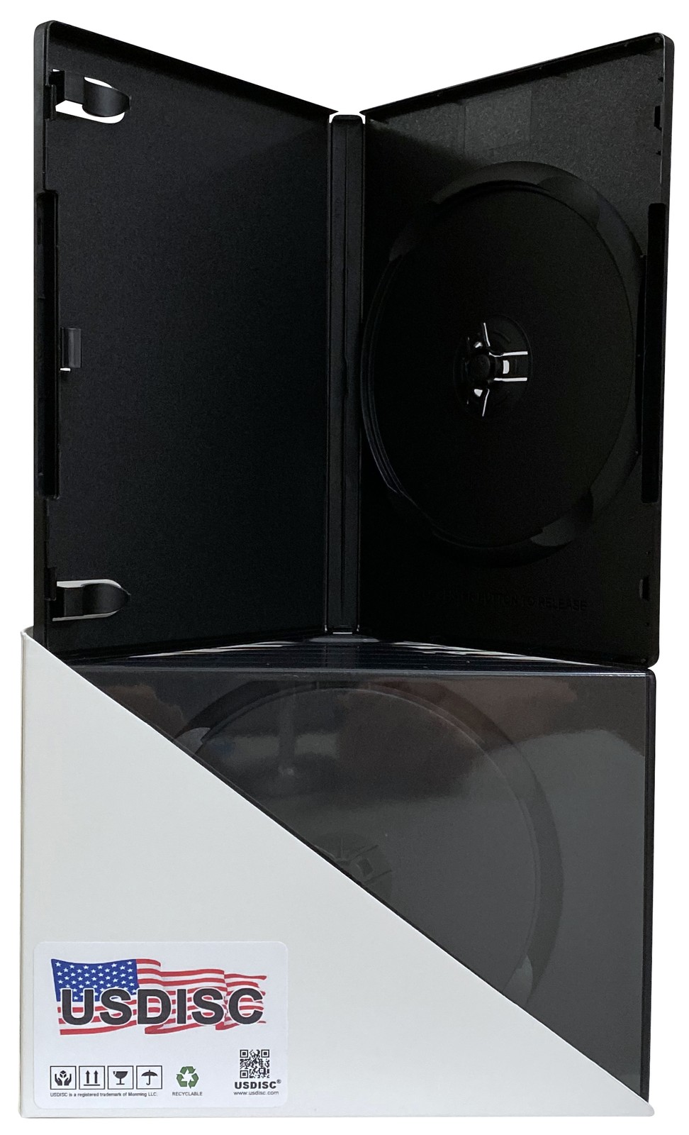1200 USDISC DVD Cases Standard 14mm Premium, Single 1 Disc (Black) Lot