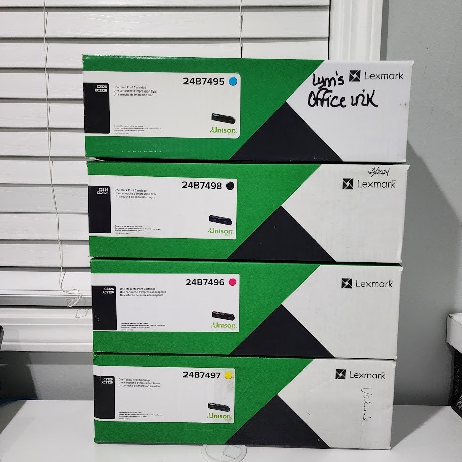 Lexmark C2326 / XC2326 Complete Toner Set Yellow Magenta Cyan Black