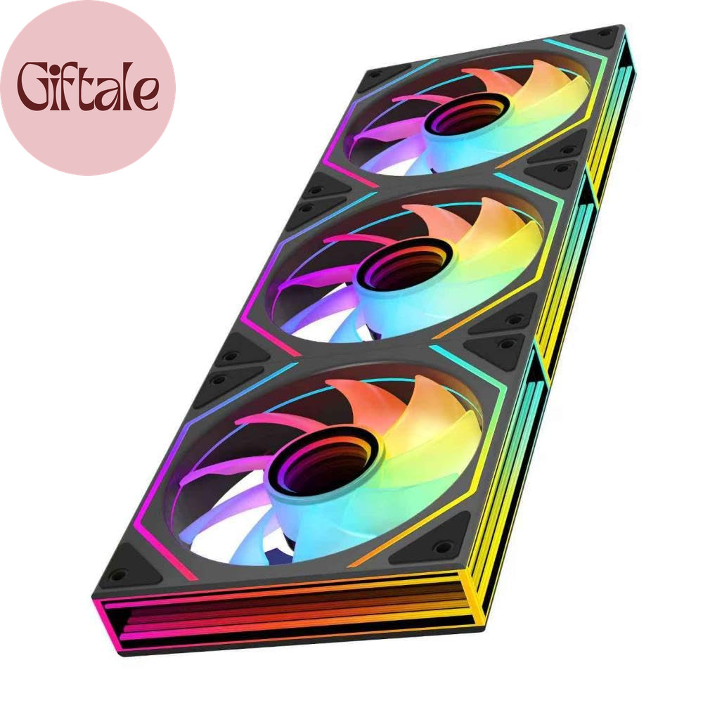Prism6 MAX X3 120Mm ARGB PC Case Fan - 3-Sided Infinite Mirror & Axis Infinite M