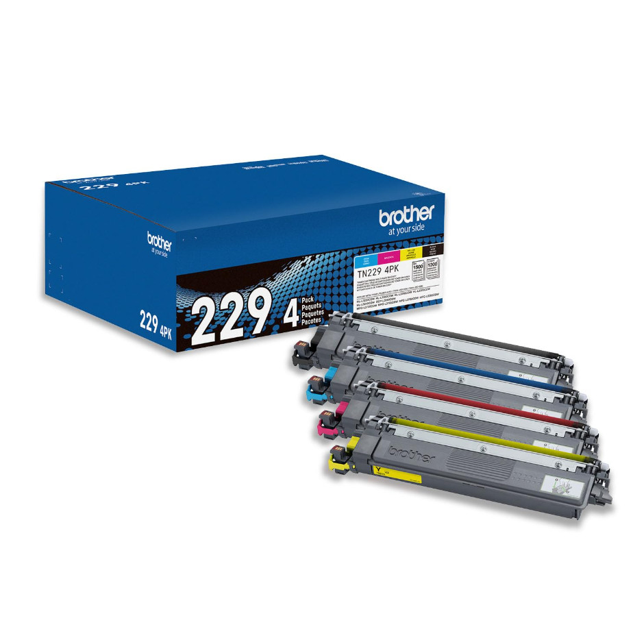 NEW GENUINE - BROTHER TN229 4PK FULL SET TONER CARTRIDGES