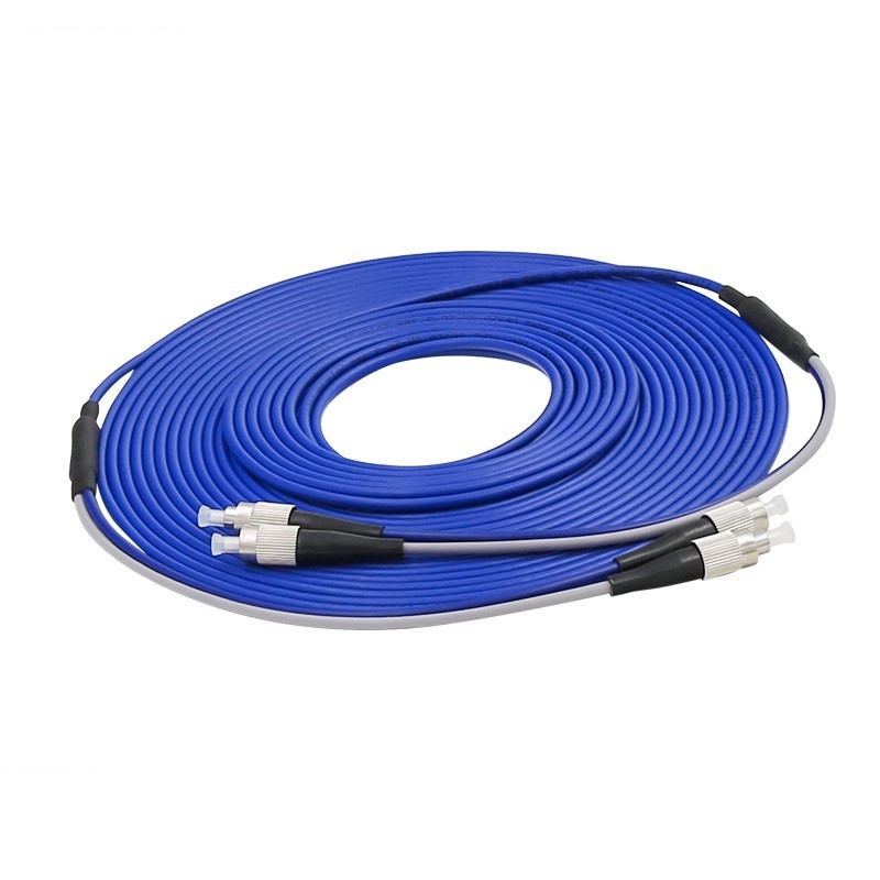 20M Armored Fiber Patch Cord LC to LC UPC Duplex SM 9/125 SingleMode Fiber Cable