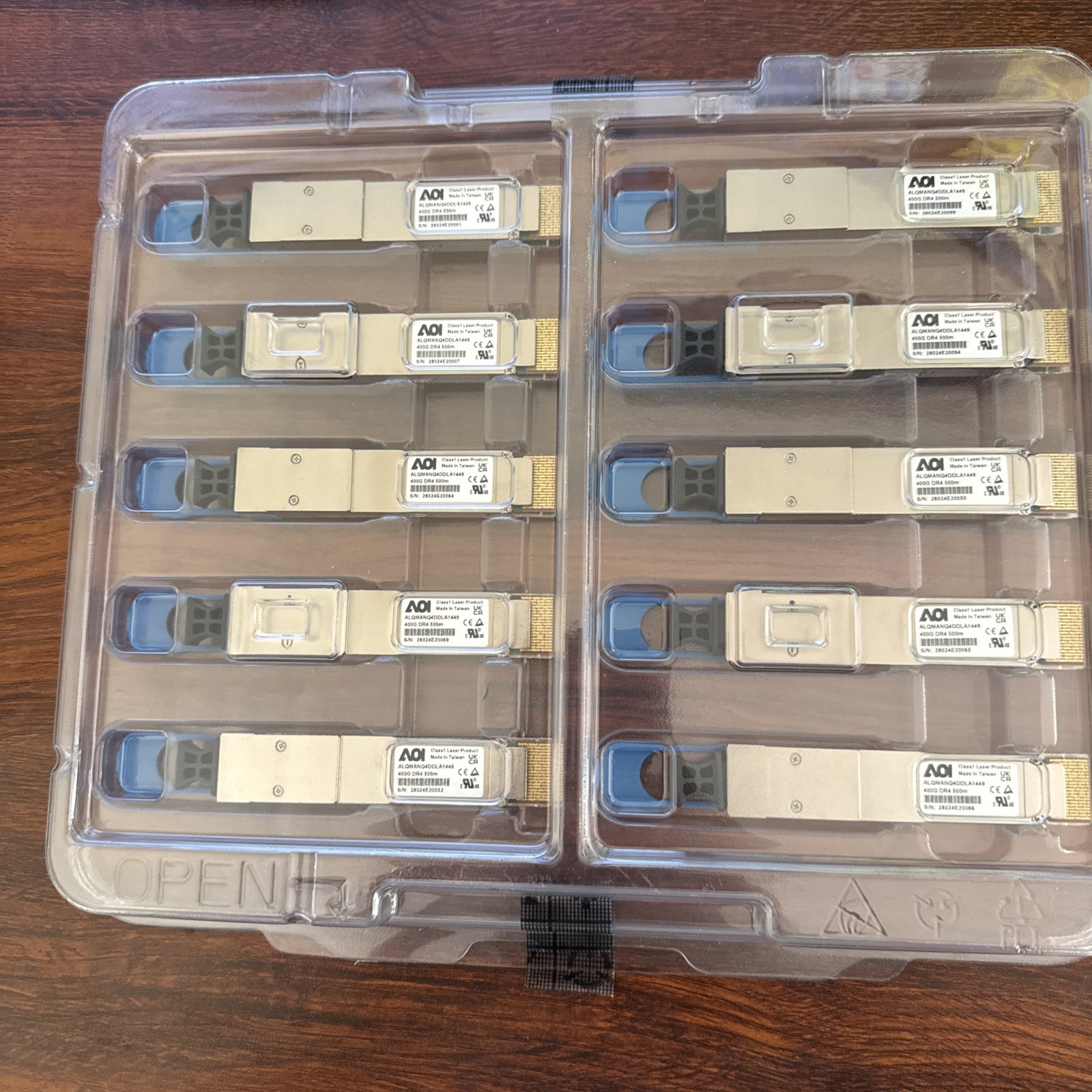 AOI  ALQMANQ4DDLA1449 400GBASE-DR4 QSFP-DD 500m MPO-12 SMF Optic