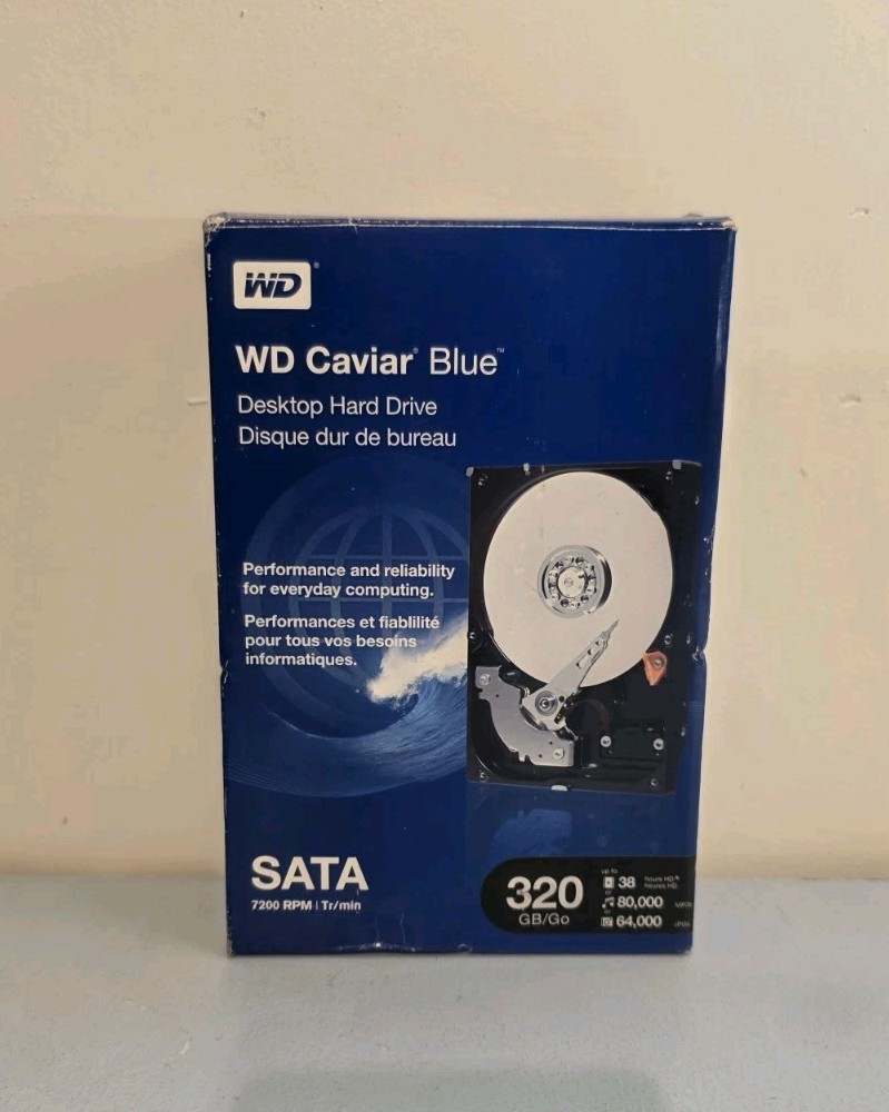Vintage 320GB WD Caviar Blue SATA 7200 RPM Hard Drive  WDBAAX3200ENC OPEN BOX