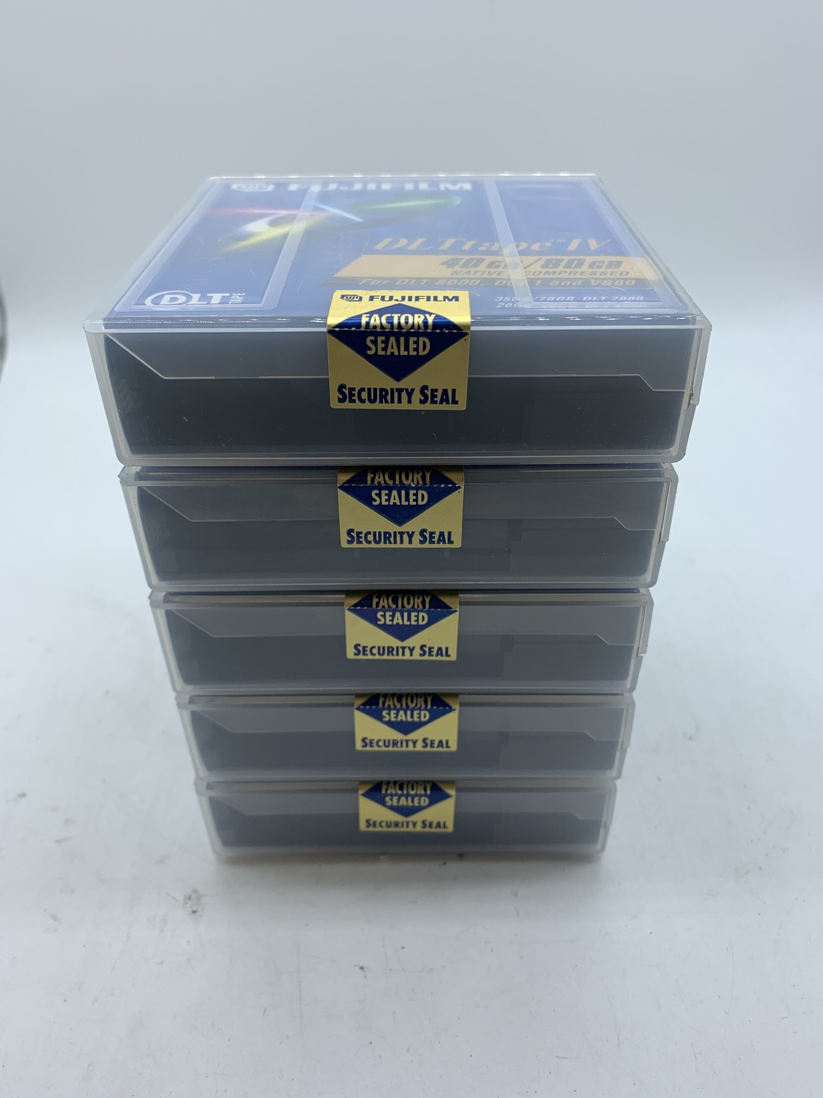 SEALED LOT OF 5 FujiFilm DLTape IV 40/80 GB Data Cartridges w/ 