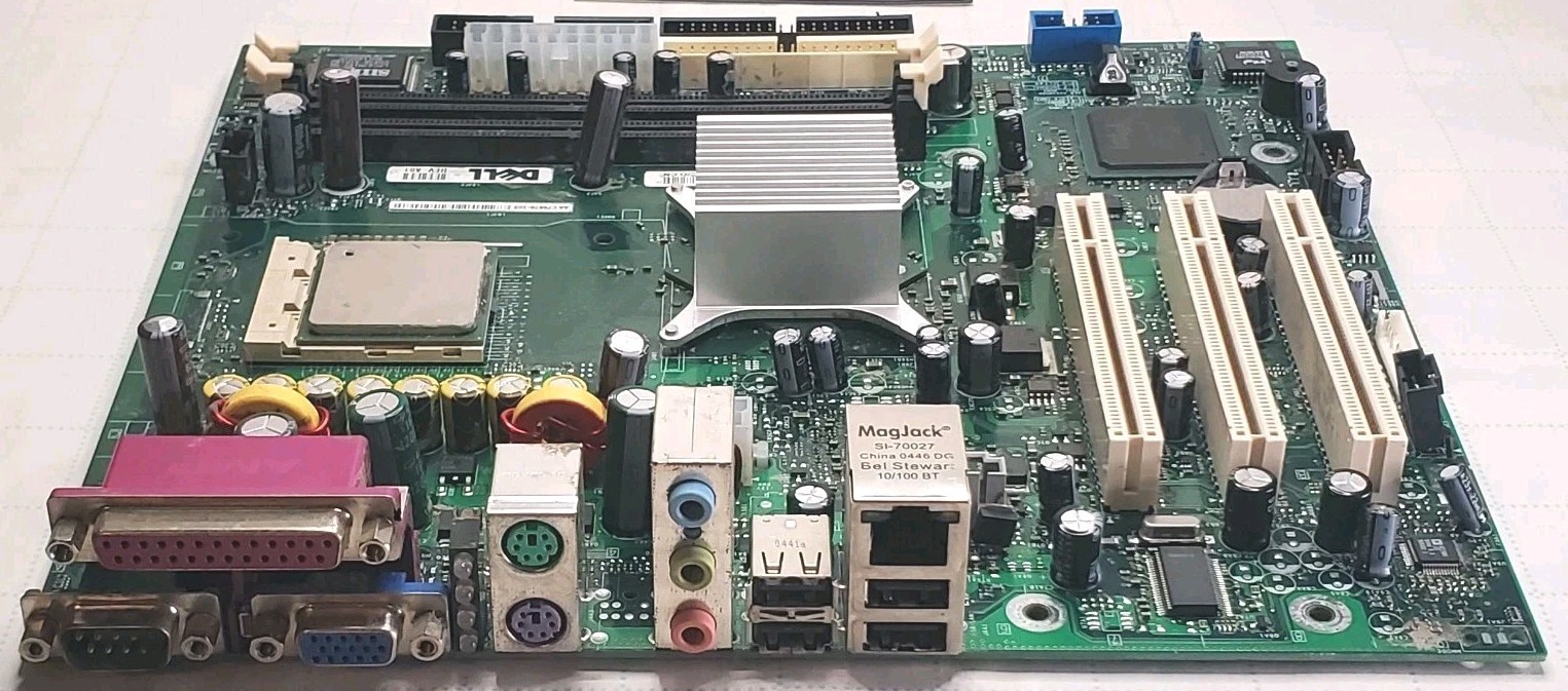 Dell Dimension 3000 Motherboard, Pent 4 2.8GHz CPU, 256MB DDR-400MHz RAM & I/O