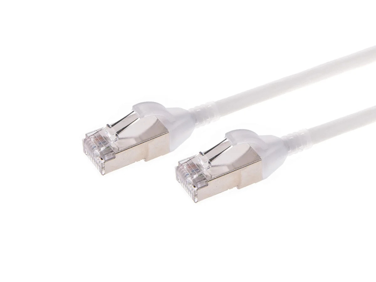 Monoprice Cat6A Ethernet Patch Cable 10ft White Snagless Component Level 30AWG