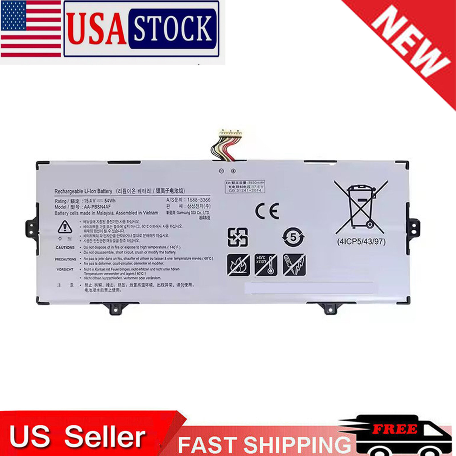 Replace AA-PBSN4AF BA43-00391A BA43-00391B battery For SAMSUNG NP730QCJ NP730QDA