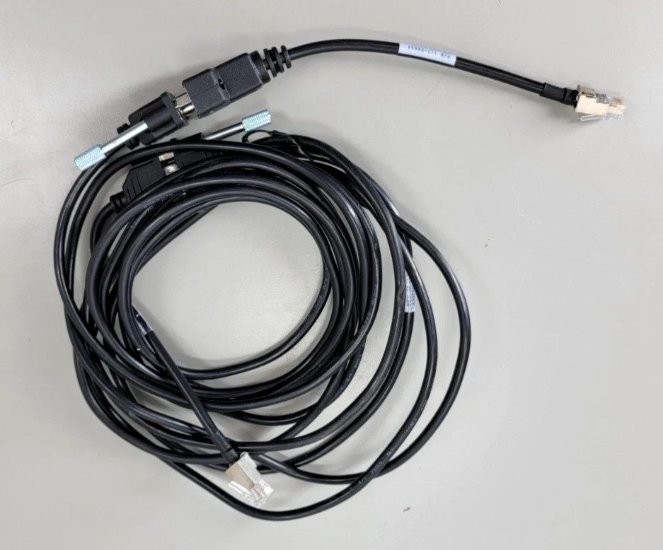 2x NetApp 112-00054 Console Cable Adapter SERIAL RJ45-DB9 + 112-00111 15' Serial
