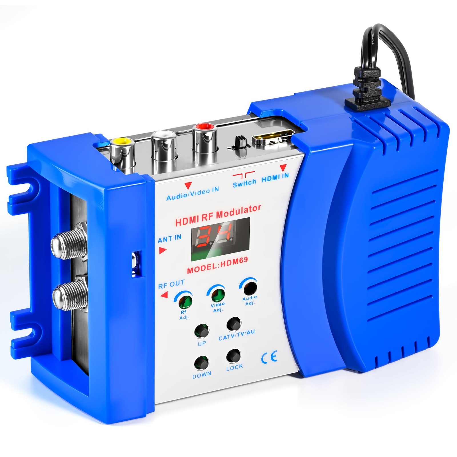 RQG HDMI RF Modulator, VHF UHF AV RF Coaxial Converter, CVBS RCA HDMI RF