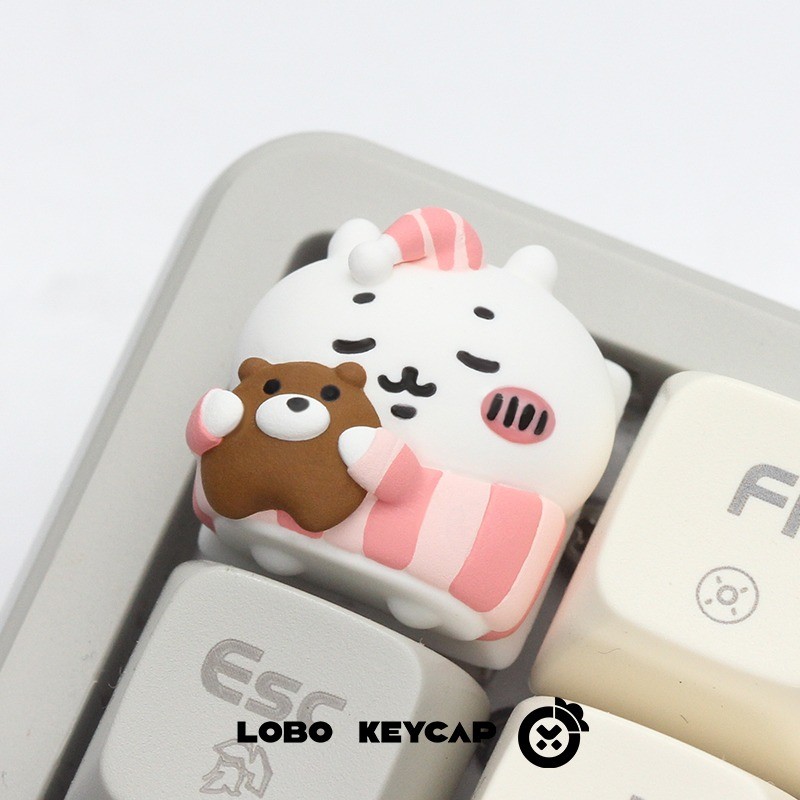 Chiikawa Usagi Resin Keycap Mechanical Keyboard Decor ESC Cute Cartoon Keycap