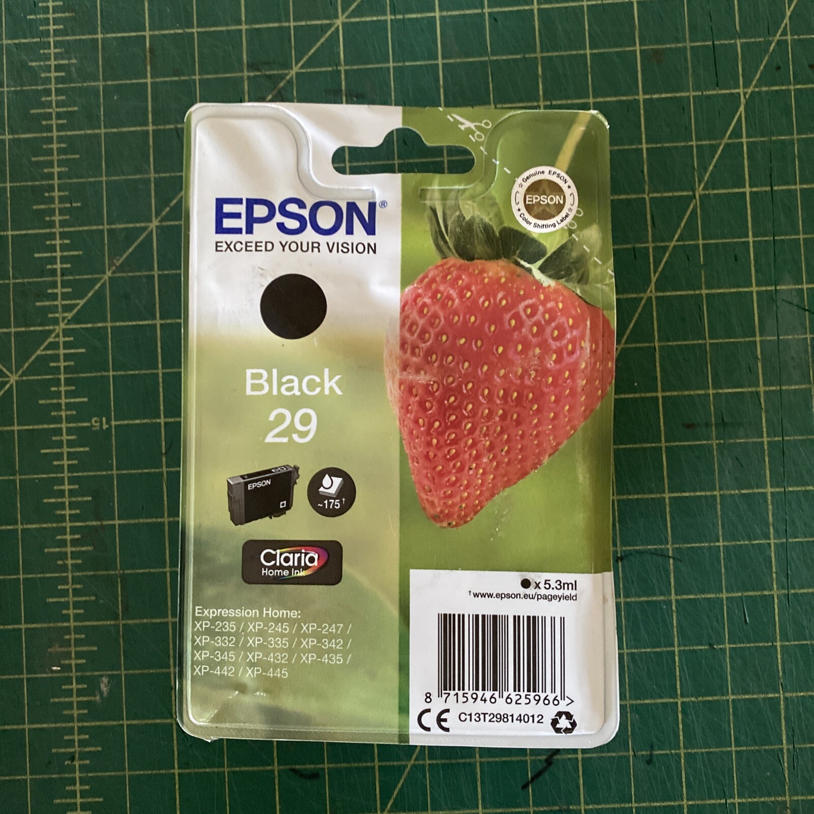 authentic Epson 29 Black ink cartridge EXPIRED 01/2020 NEW sealed unused AS-IS