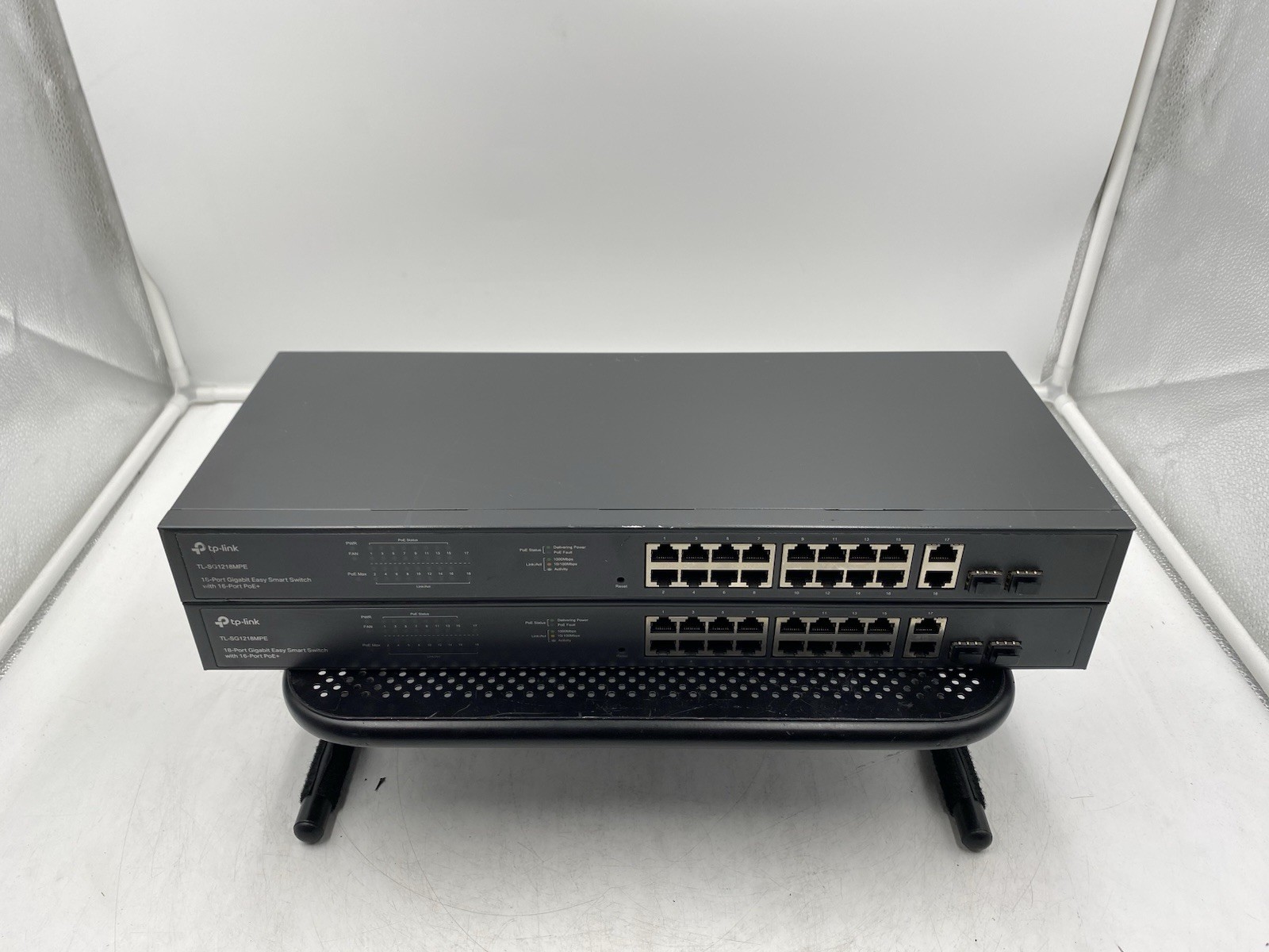Lot of 2 TP-LINK TL-SG1218MPE 18 Port Gigabit Easy Smart Switch