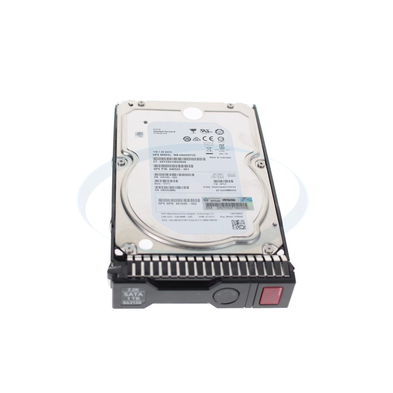 HP 862128-001 1TB 7.2K 6G SATA MDL 3.5 Hard Drive 861691-B21