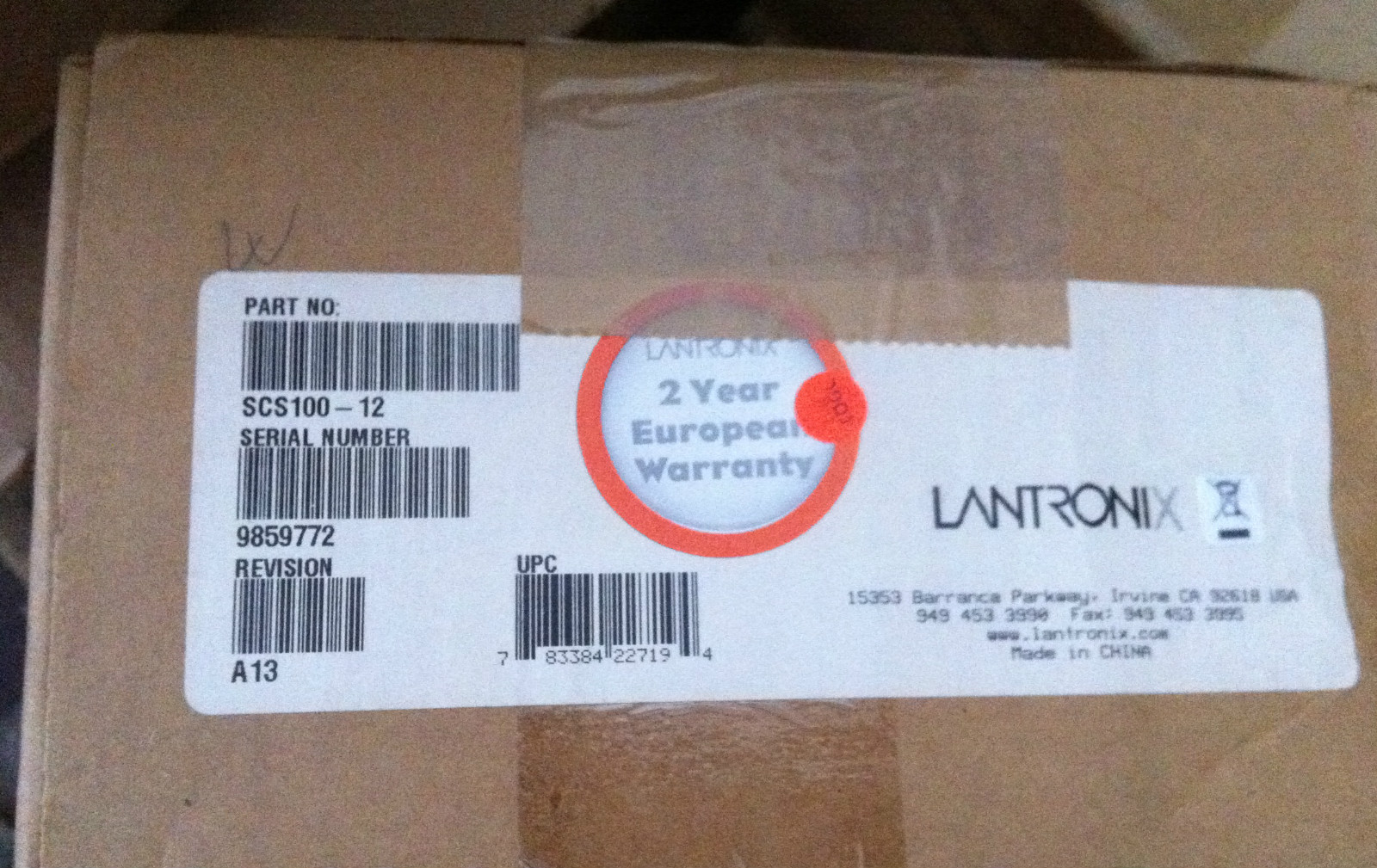Lantronix SCS100-12 1 port Secure Console Server - New in opened box