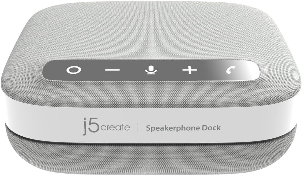 NEW j5create JCDS335 USB-C 4K Speakerphone Dock HDMI Ethernet For Zoom Teams Etc