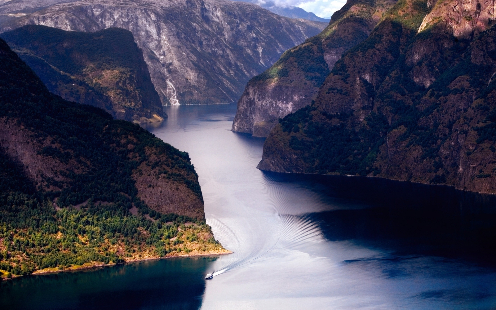 Landscape nature norway mountains water Custom Gaming Mat Desk