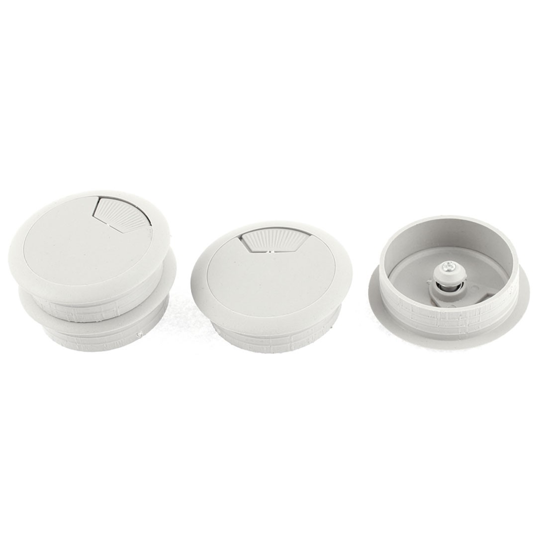 50mm Dia Plastic Computer Table Desk Wire Cable Hole Cover Grommets 4pcs