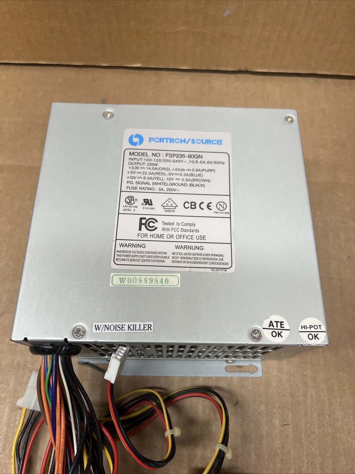 Fortron Source FSP235-60GN 235w Power Supply Fast shipping warranty tested Teste