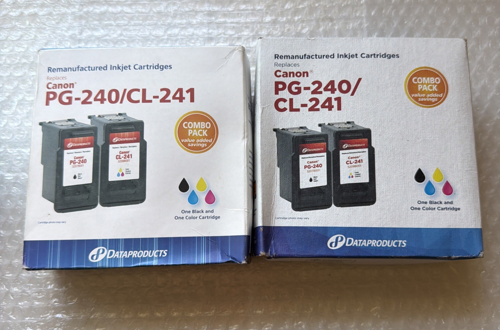 3 Packs Of Inkjet Cartridges Replaces Canon PG-240 Black CL-241 Color