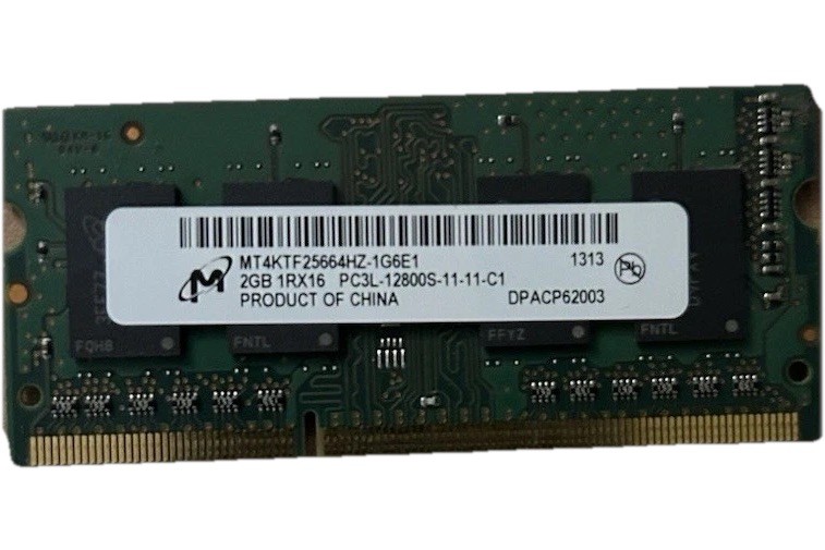 Micron 2GB DDR3L PC3L-12800S SO-DIMM 204-Pin Laptop RAM MT4KTF25664HZ-1G6E1