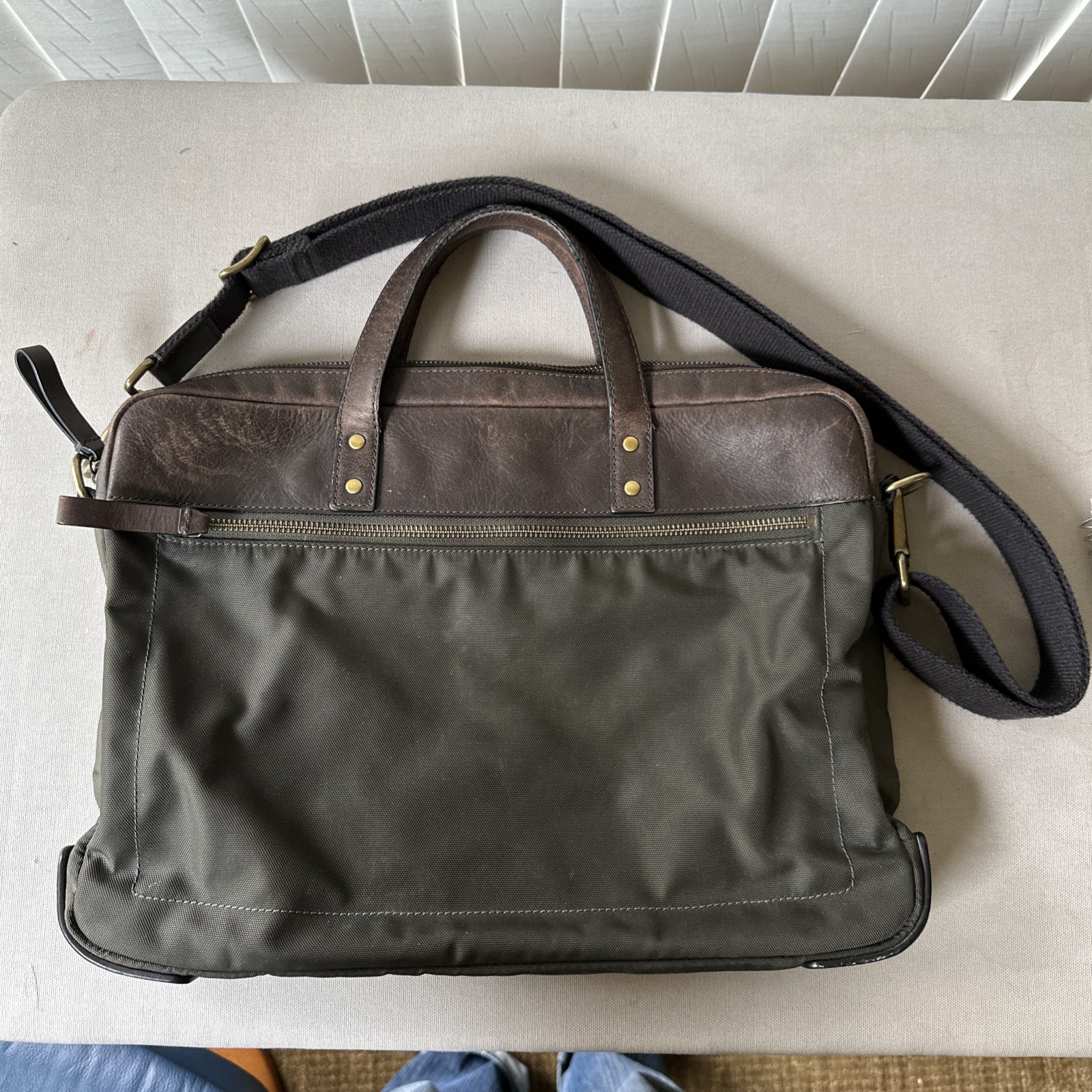 Fossil Double Zip Messenger Laptop Workbag 15” x 11”