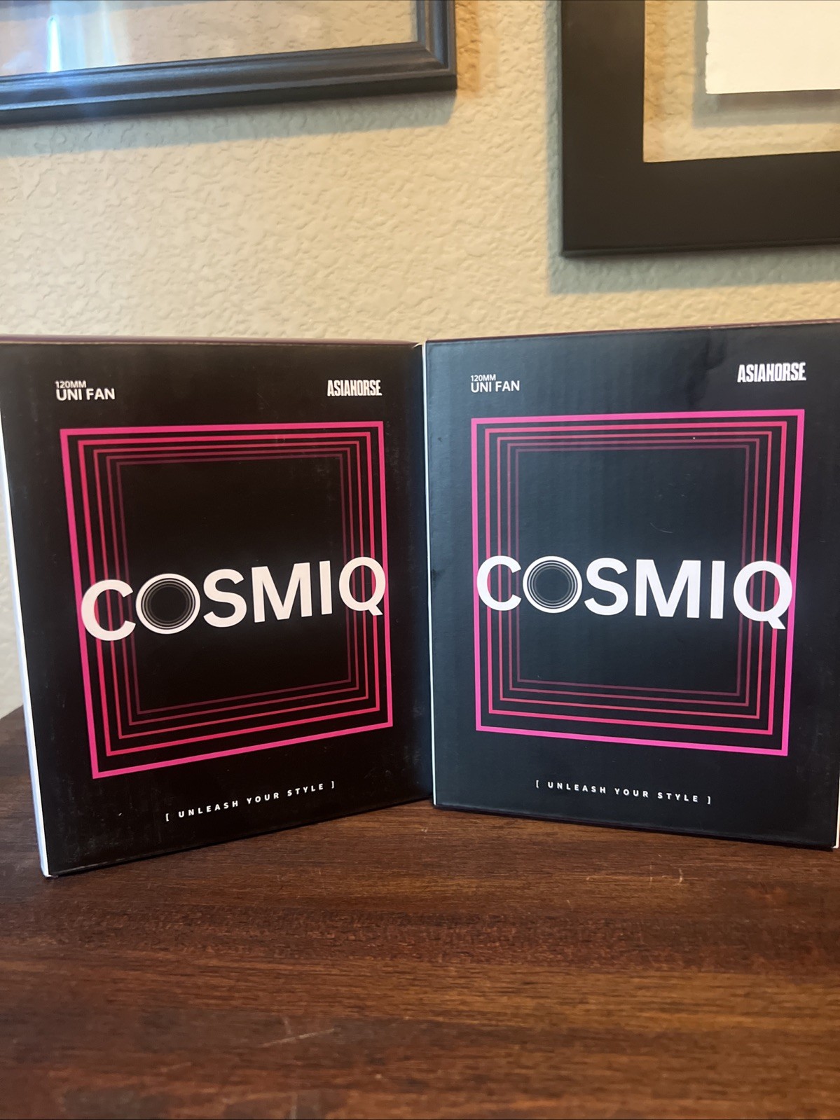 COSMIQ ASIAHORSE White 120mm PC Case Fan 3 Pack Box Set Of 2 Boxes Forward Blade
