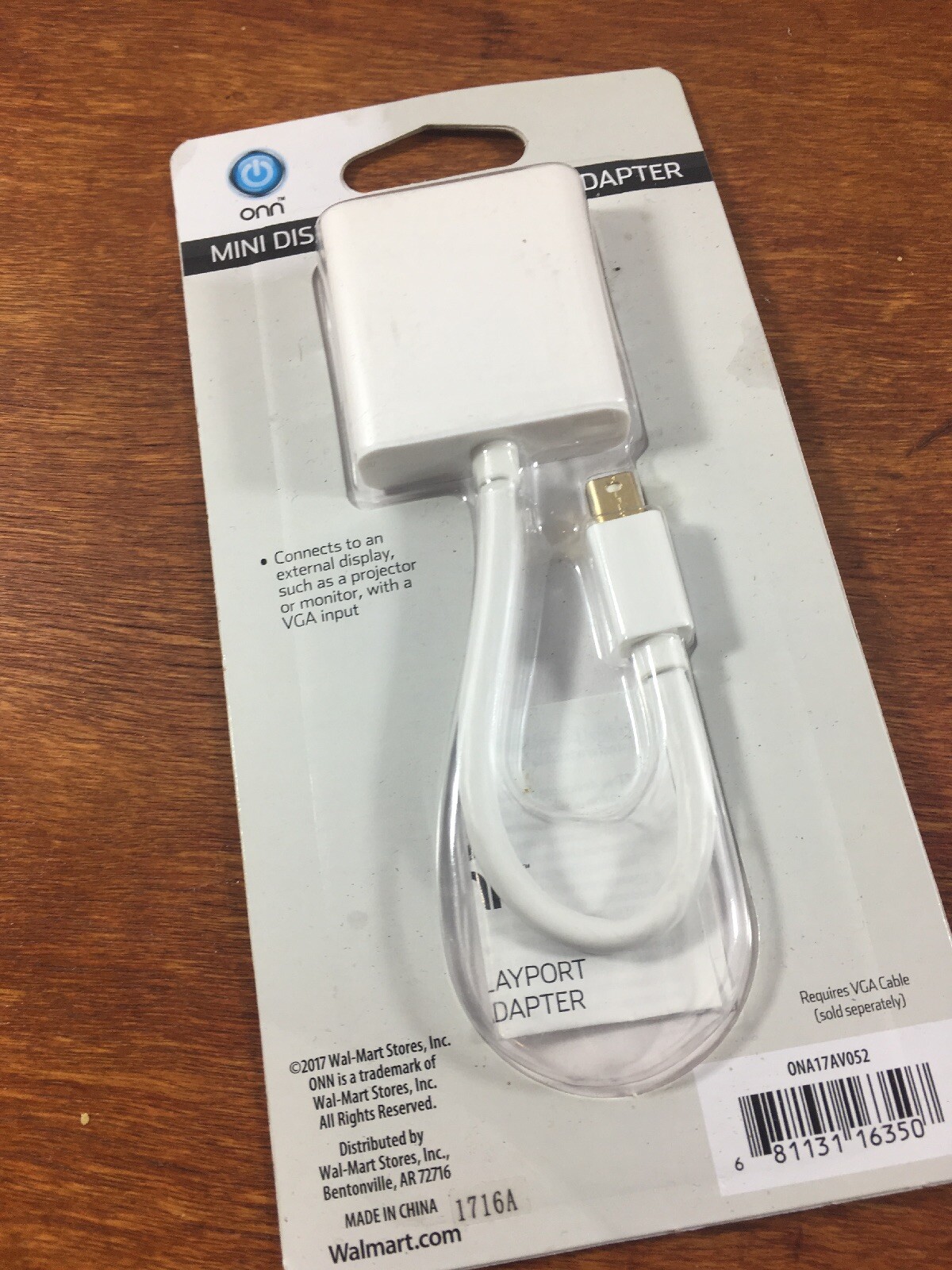 Mini DisplayPort Adapter VGA Mini DP to VGA Display ONN ONA17AV052  WFH