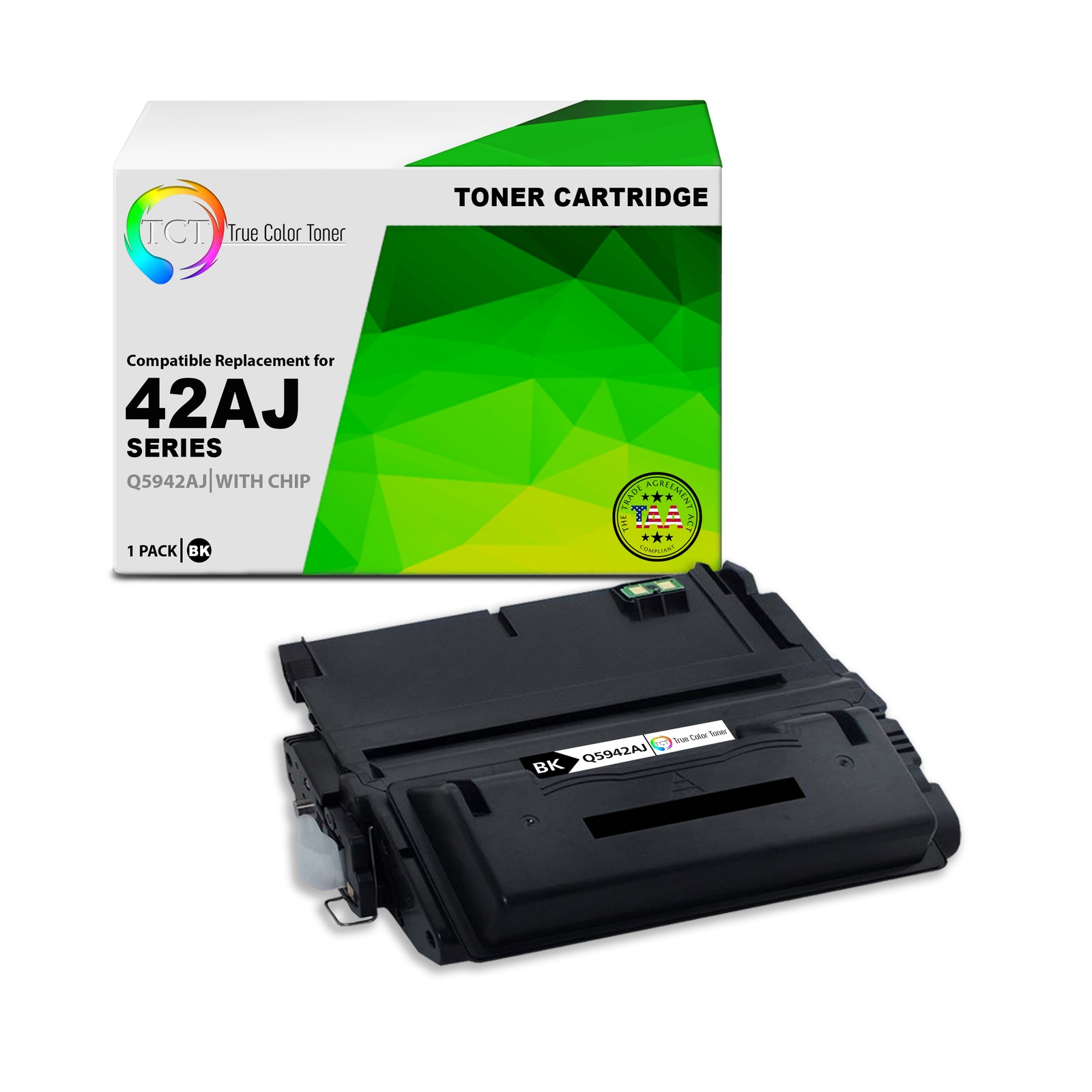 TCT Q5942AJ TAA Compliant Toner Cartridge Replacement for HP Q5942AJ - 42AJ