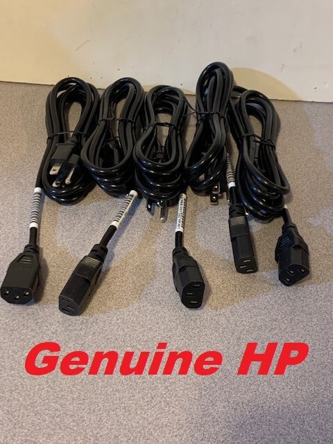 💥Lot of 5 NEW  Genuine HP Power Cord Desktop Machine Cord Black USA  121565-001