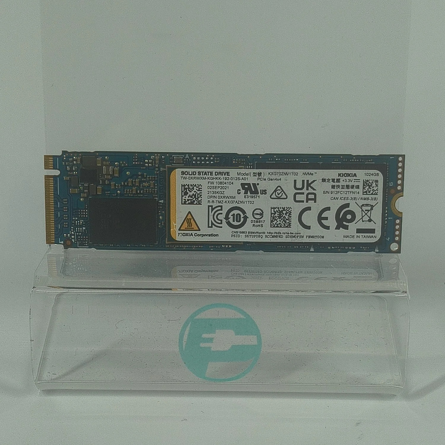 Kioxia 2280mm XG8 1TB M.2 NVMe Gen 4.0 x 4 SSD KXG70ZNV1T02