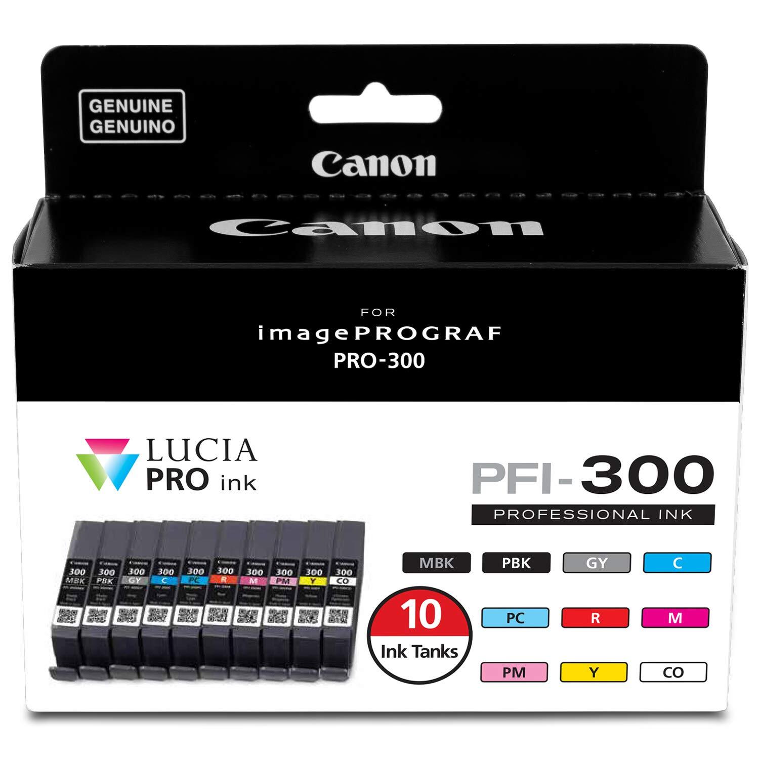 PFI 300 10 Color Ink Pack for PRO 300 Inkjet Printer Professional Quality