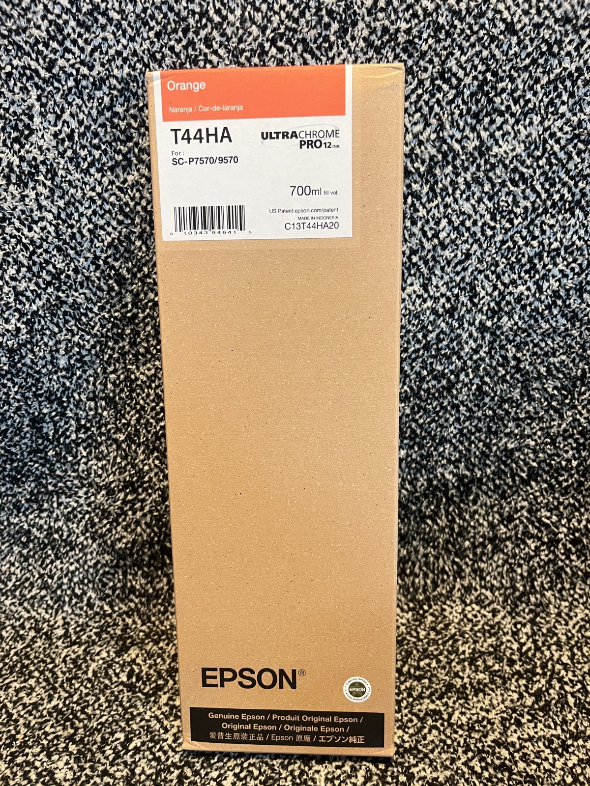 GENUINE Epson PRO12 Orange Ink 700ml P7570 & P9570 T44HA Date: September 2028