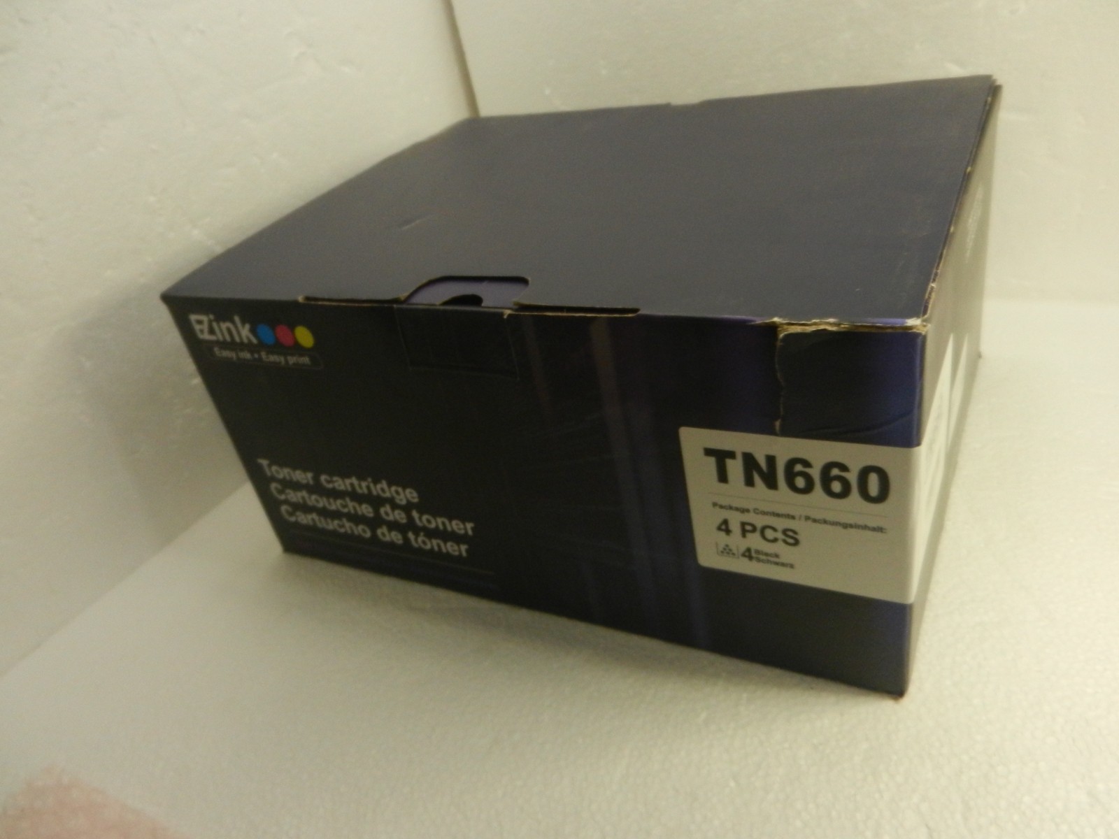 4 PACK Brother TN-660 TN660 Genuine High Yield Black Toner Cartridge