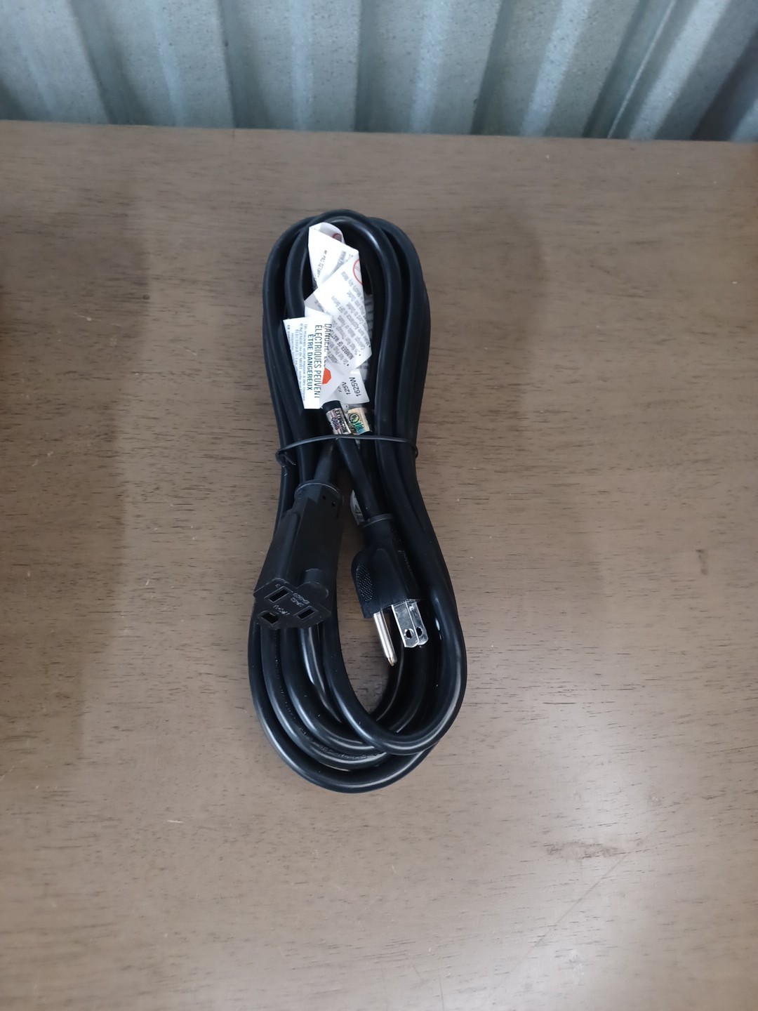 15ft 16AWG Power Extension Black NEMA 5-15P to NEMA 5-15R,  ( 13A/125V ) See All