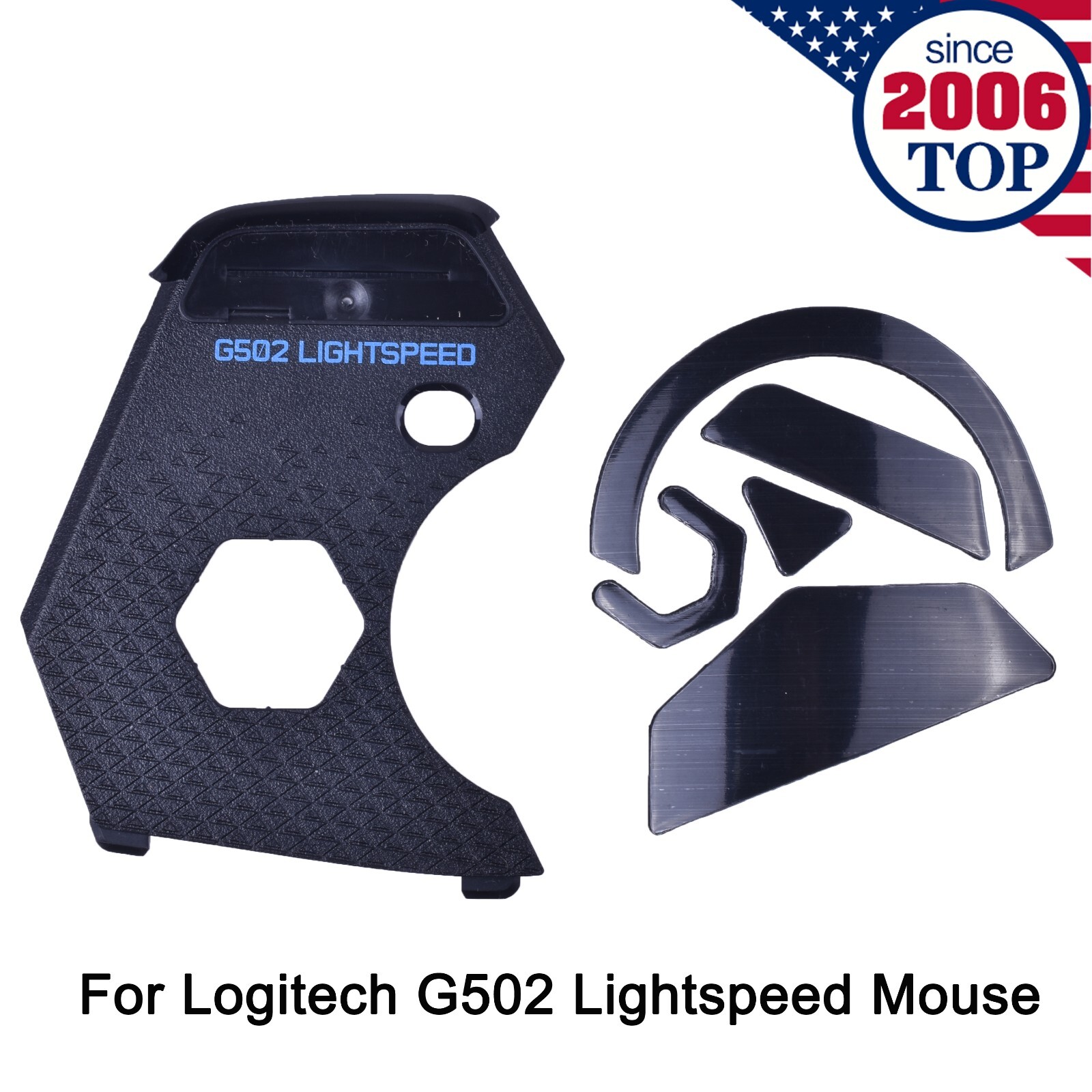 Back Case Bottom Cover Shell + Feet for Logitech G502 Lightspeed Wireless Mouse