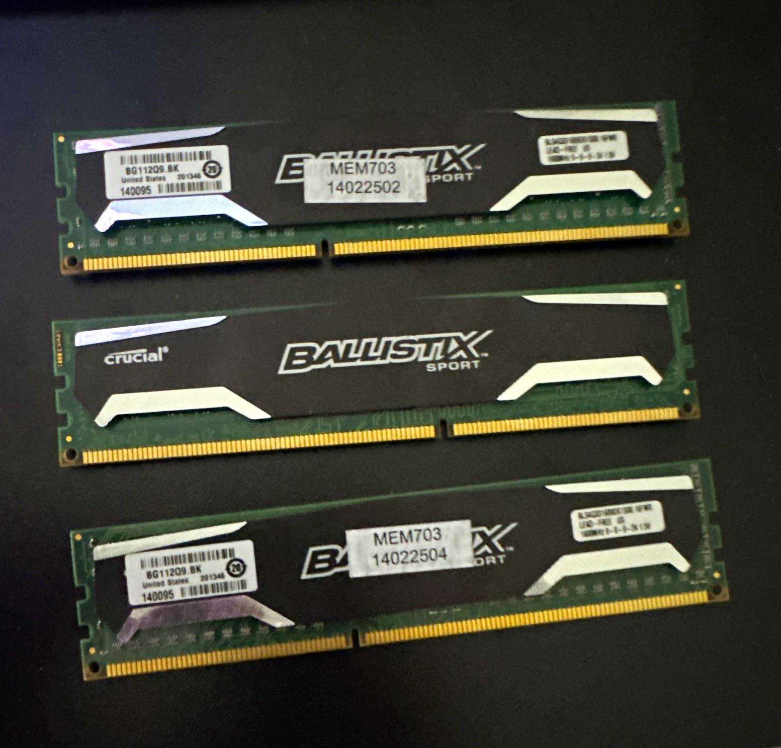 Crucial Ballistix Sport 12GB (3x4GB) DDR3-1600 DIMM Non-ECC BGT1209.BK