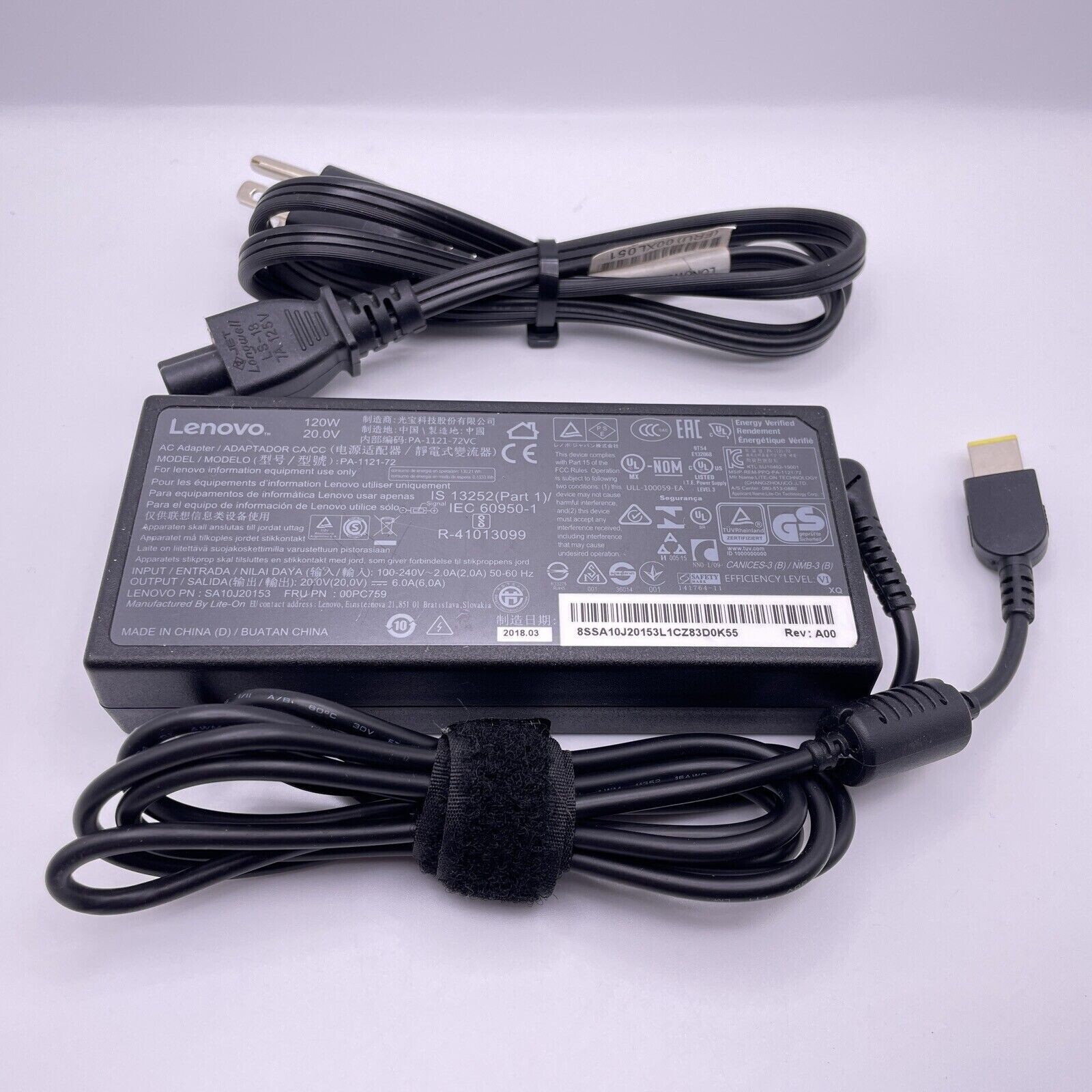 Genuine Lenovo 120W AC Adapter for 62z A320 B300 305 E420 E4000 M2000 PA-1121-04