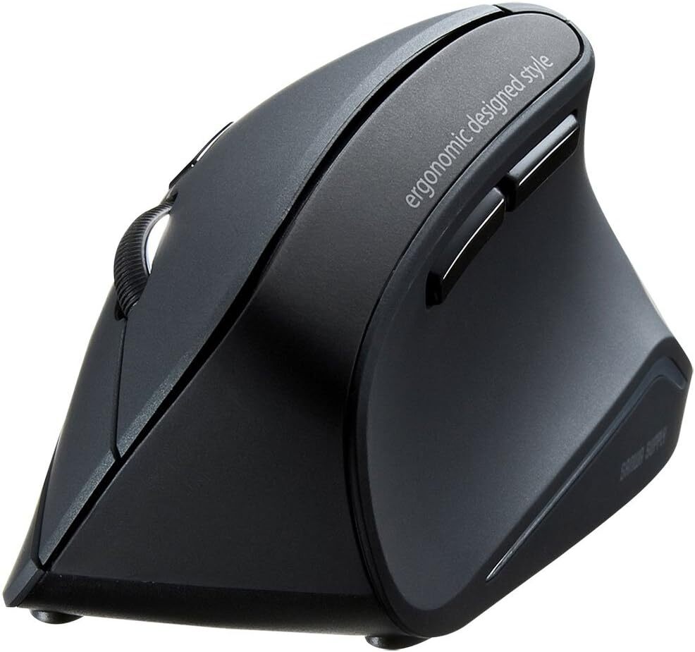 SANWA Bluetooth Blue LED Ergonomic Mouse tendonitis Prevention Blue LED 5 Button