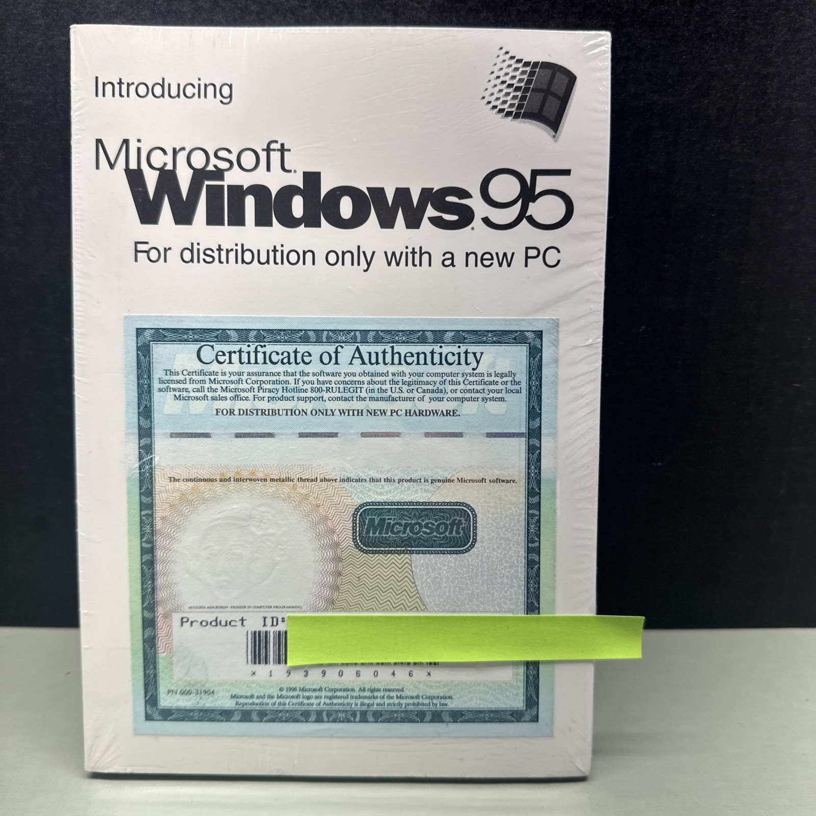 SEALED Microsoft Windows 95 For Distribution only with a new PC