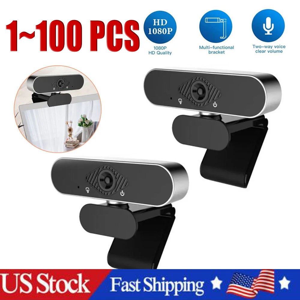 1080P Full HD USB Webcam for PC Desktop,Laptop Web Camera with Microphone LOT