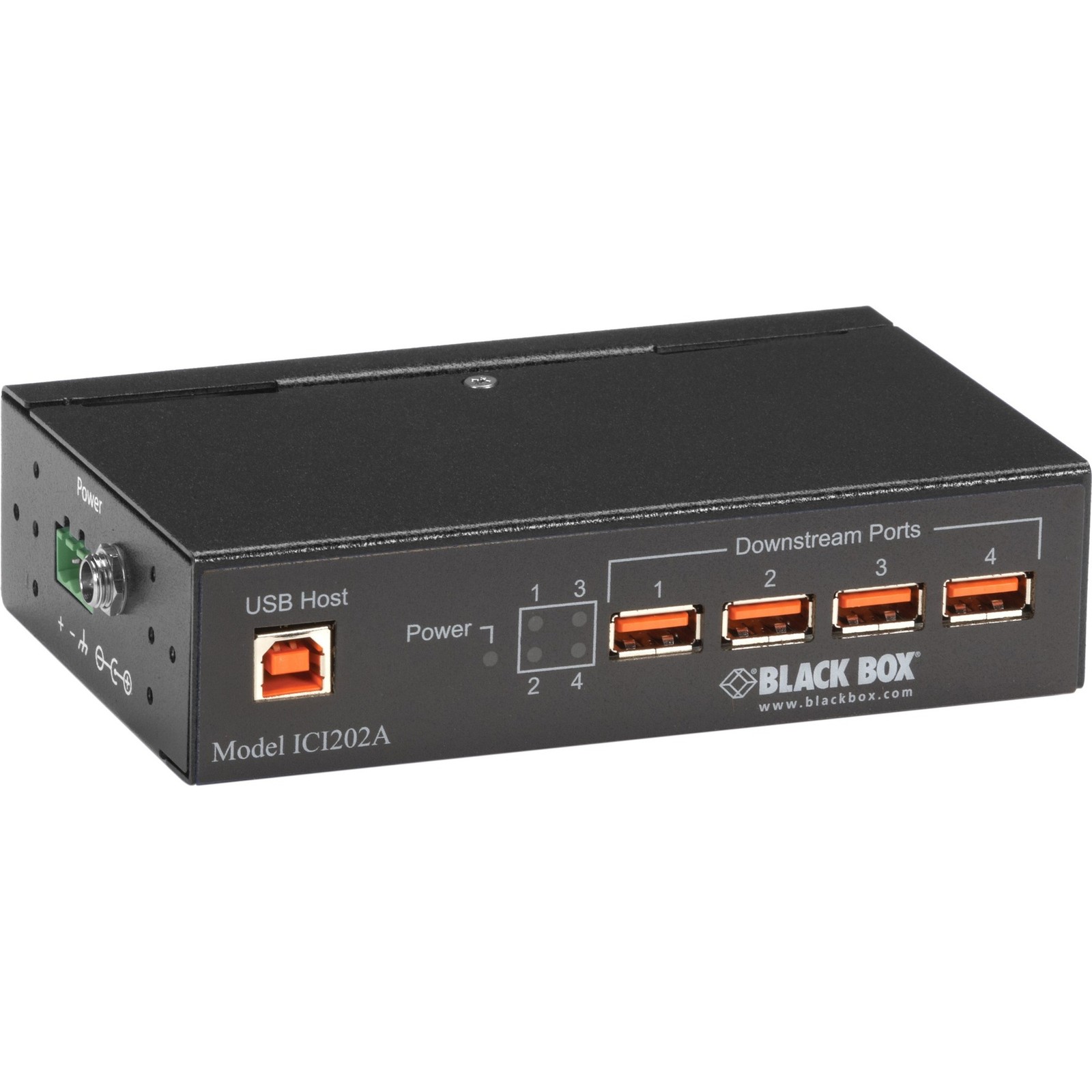 BlackBox ICI202A 4-Port USB 2.0 Hub w/ Isolation - Industrial